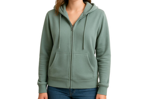 Eddie Bauer Baby Blue Women's Zip Up Hooded Sweatshirt Size Medium